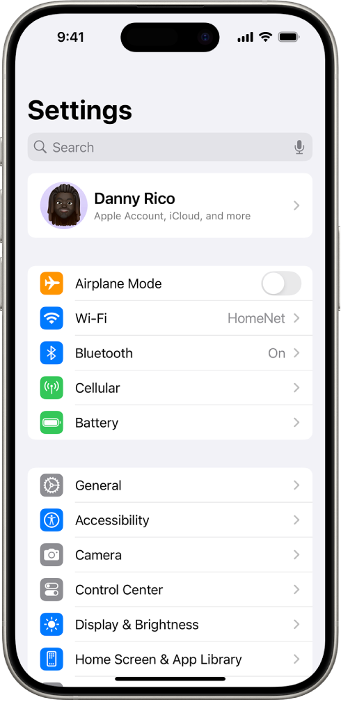 iPhone Settings Search
